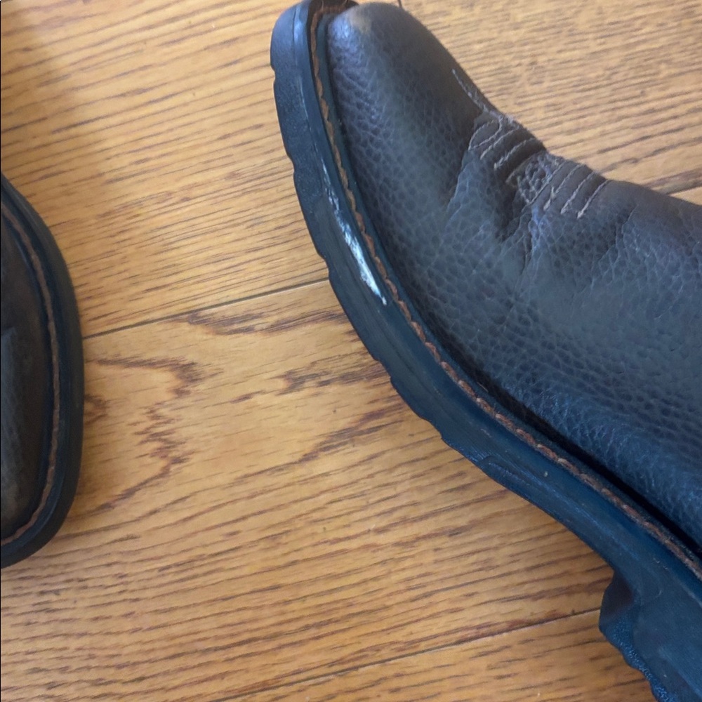 Ariat VenTEK (tm)Brown Orange Leather Western Cowboy Boots with Orange Lining - Picture 4 of 6